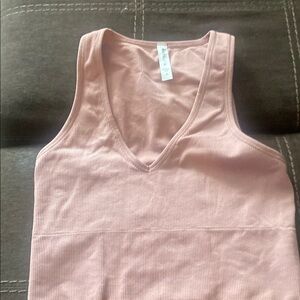 Athleta Pink Fitted Sleeveless Tank Top